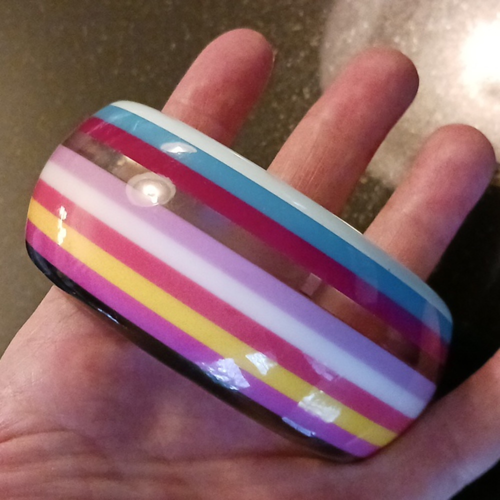 Multi-coloured chunky bangle - Picture 4 of 4
